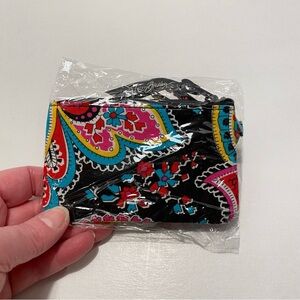 Vera Bradley Zip ID Case and Lanyard SET. NWT. Parisian Paisley “K”